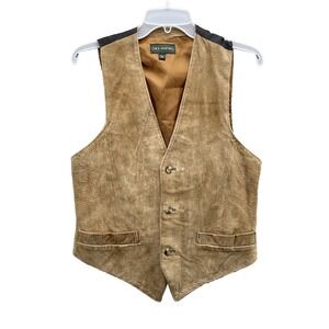 Neil Martin Suede Leather Vest Men Small Moto Western 70s Hunting Ren Faire Suit